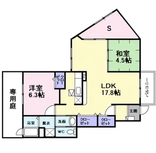 サンリットスクエア【1階】の間取り