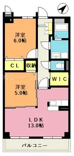 キューズ・ルミエールB【2階】の間取り