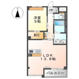リヴァージュ竜王【1階】の間取り