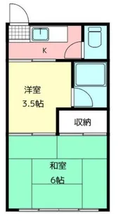 白河荘【2階】の間取り