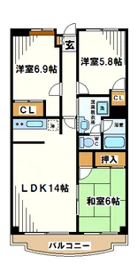東京都調布市入間町2【マンション】の間取り