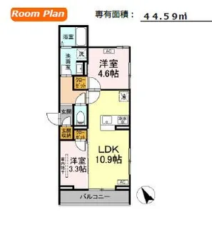 クロエ橋本【2階】の間取り