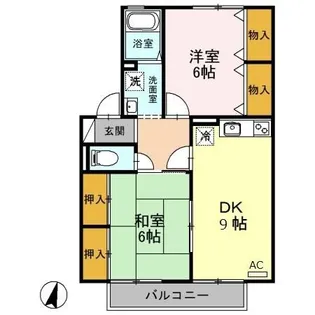 ネオコーポリラ開成B棟【2階】の間取り
