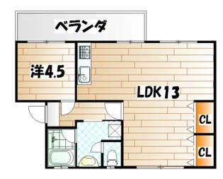 祥和ハイツ【2階】の間取り