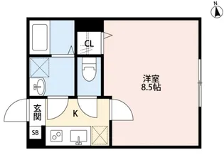 千葉県松戸市小根本【アパート】の間取り