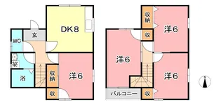 岡山県倉敷市白楽町【一戸建】の間取り
