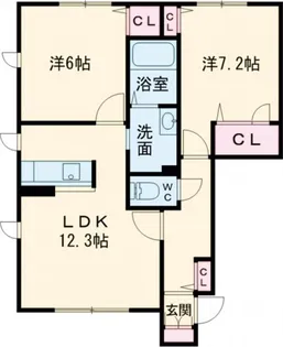 ナディア長折南 B【1階】の間取り