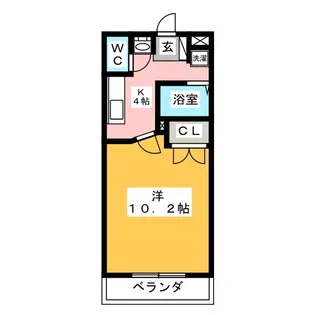 プチシャトー楽田【1階】の間取り