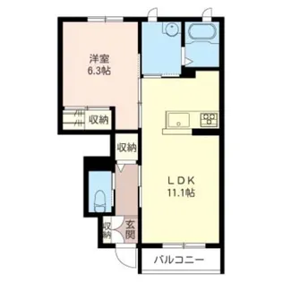 ハイツMIYATA【1階】の間取り