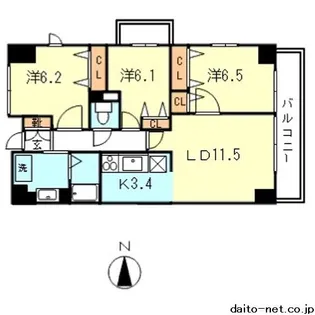 Kourt K2【7階】の間取り