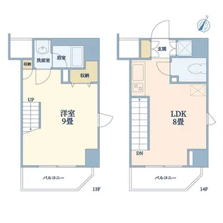 リファイズ小岩【14階】の間取り