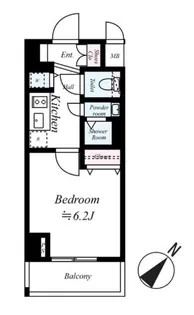 コンシェリア・デュー勝どき【3階】の間取り