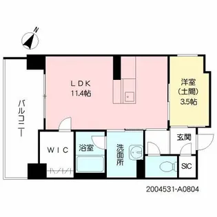 コムフォート薬院【8階】の間取り