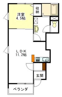 ア・レーズ【1階】の間取り
