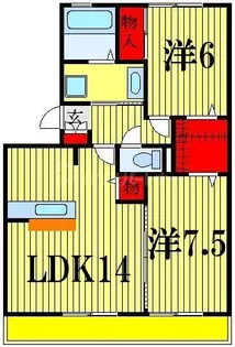 ベルデュールA【2階】の間取り
