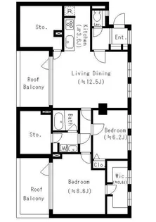 レジディア六本木檜町公園【5階】の間取り