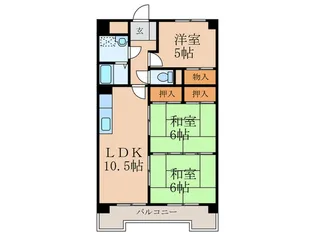 福岡県北九州市八幡西区鷹の巣2【マンション】の間取り