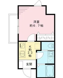 フラットセブン学芸大【2階】の間取り