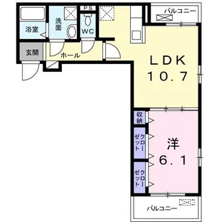 コンジュ・コトネ【2階】の間取り