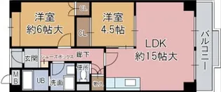 リバージュ住吉【3階】の間取り