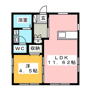 Kハイム【1階】の間取り