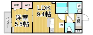 Lien甲子園口北町【1階】の間取り