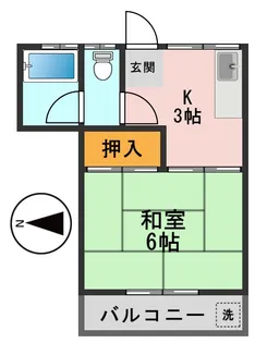 東京都葛飾区細田1【アパート】の間取り