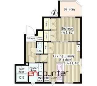ファレール笹塚【5階】の間取り
