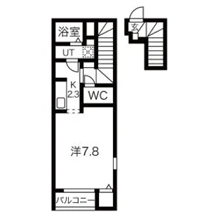 クレアB【2階】の間取り