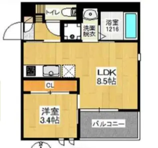 GRANDTIC雅・堺東【1階】の間取り