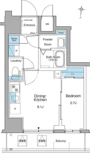 ルフォンリヴェント清澄白河【6階】の間取り