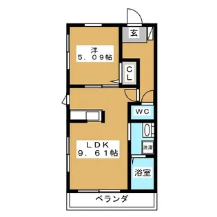 ハピネストライブ【3階】の間取り