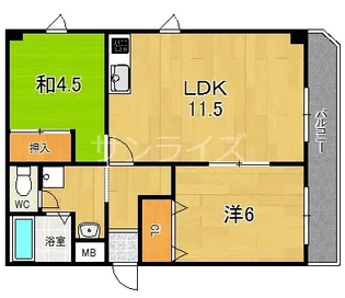 リーセスハイム【3階】の間取り