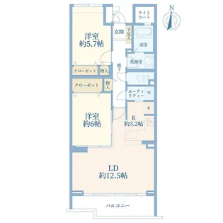 世田谷桜丘グレイスコート【3階】の間取り