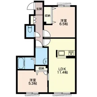 ラクプラウI【1階】の間取り