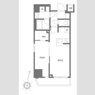 アジールコート板橋本町【4階】の間取り