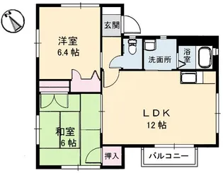 シャーメゾン矢野 B棟【1階】の間取り