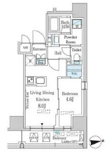 パークアクシス神田レジデンス【6階】の間取り