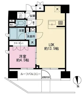 グランドコンシェルジュ新御徒町アジールコート【12階】の間取り