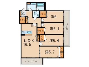 ShaMaison Grace ASHIYA【2階】の間取り