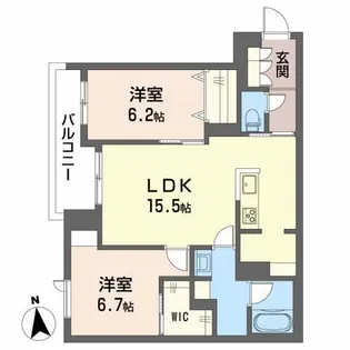 Grace北長瀬【2階】の間取り