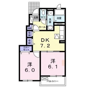 フェアリーズI【1階】の間取り