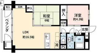 狛江ハイタウン 2号棟【11階】の間取り