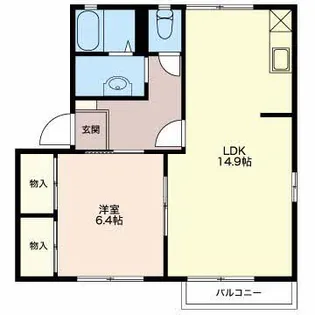 ゆうハイム A【2階】の間取り