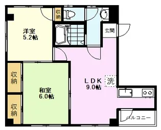 アクアシティ立川北【1階】の間取り