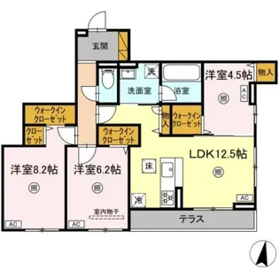 ベルニー太田【1階】の間取り