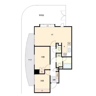 ムサシノコート早稲田【1階】の間取り