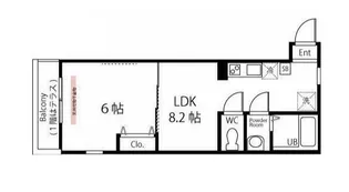 ハーミットクラブハウス二子【3階】の間取り