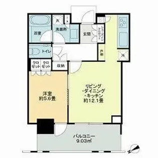 パークコート六本木ヒルトップ【5階】の間取り