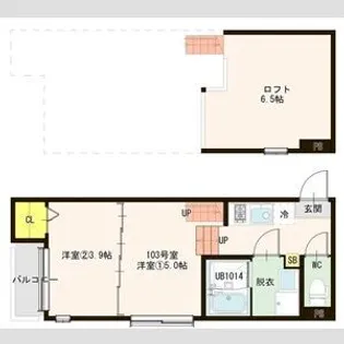仮称)中野字大貝沼アパート【1階】の間取り